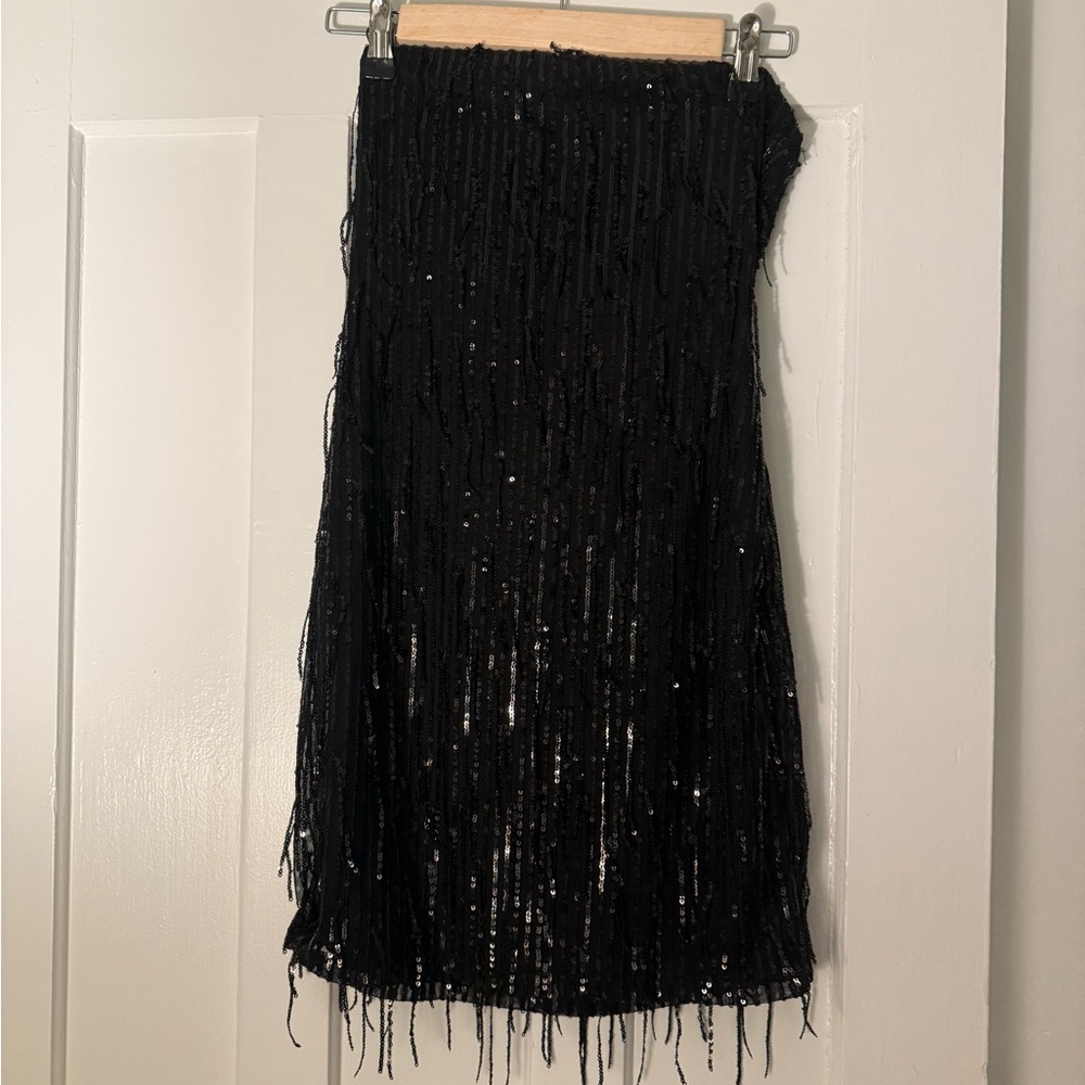 Elegant Black Sequin Mini Dress